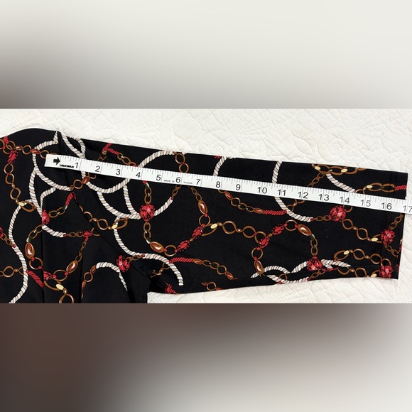 PRELOVED SZ L Lulu-B Chain Print Black Tunic top/mini dress - Picture 8 of 10